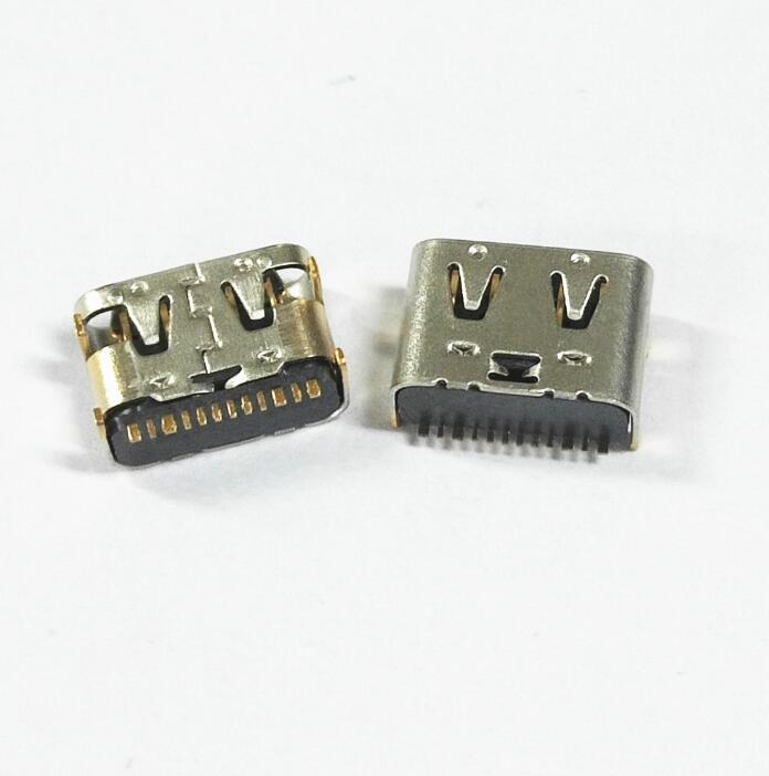 TYPE-C  16p板上母座貼片帶彈6.2MM長(zhǎng)