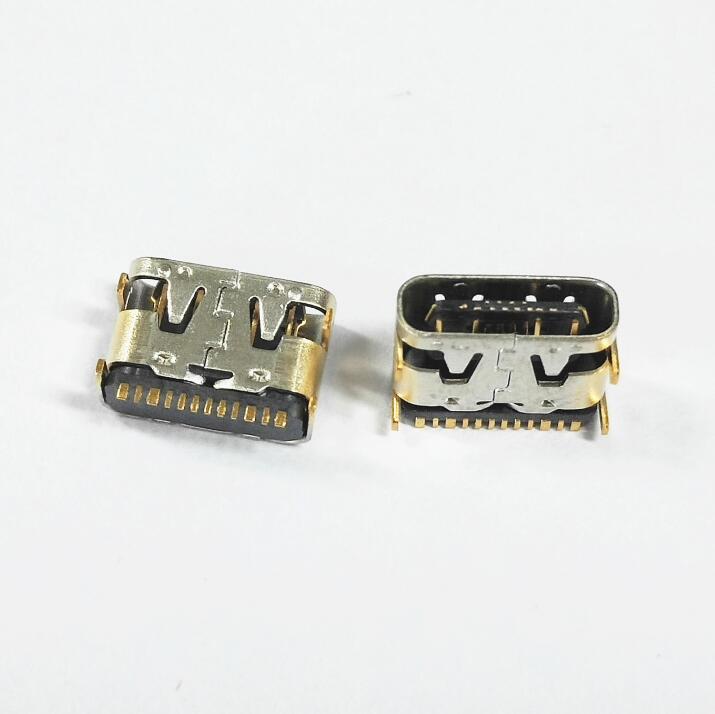 TYPE-C  16p板上母座貼片帶彈6.5MM長