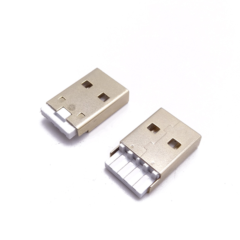 USB 2.0公頭 雙面插/正反插/兩面插 焊線式公頭 外殼鍍金