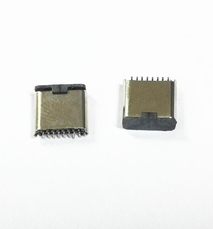 TYPE-C 16P立貼公頭短腳