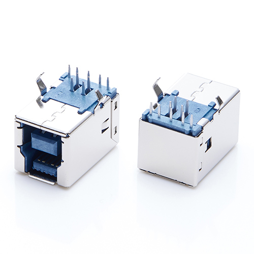 USB 3.0 BF母座 90度板上彎腳插板 12.6H