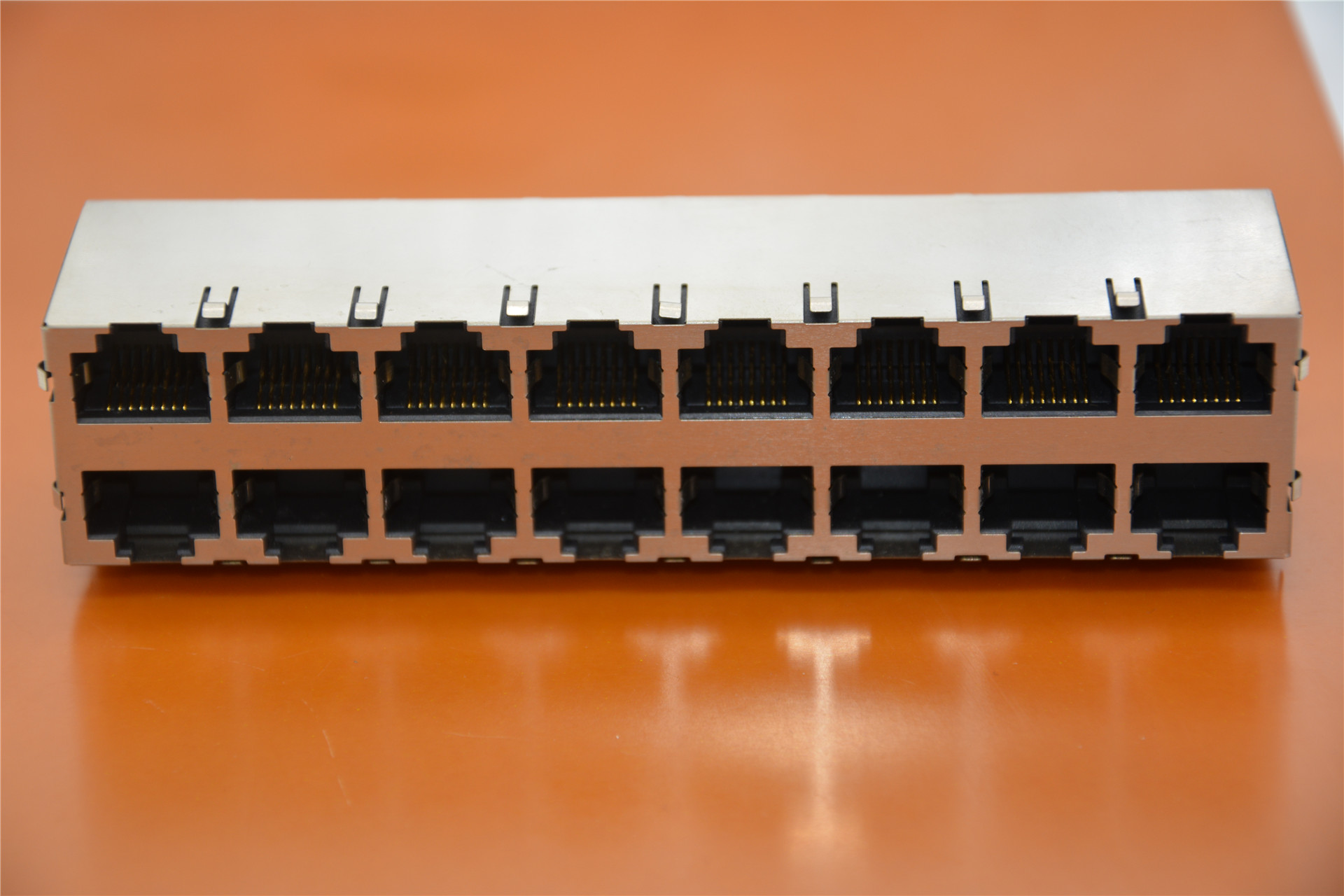 RJ45 2X8小體積 屏蔽帶彈 無(wú)燈